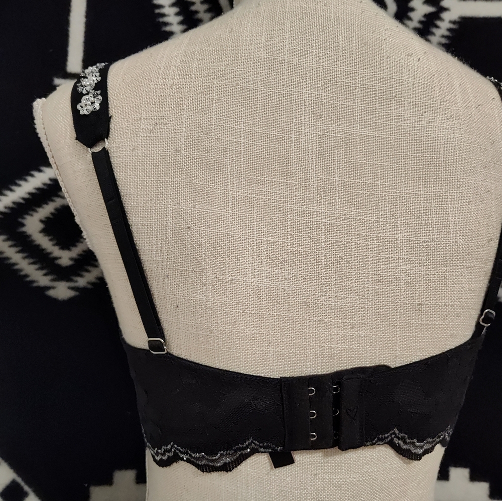 🖤 EUC Victoria's Secret Dream Angels Push Up W/O Padding Unlined Plunge Bra, 34 - Picture 14 of 16